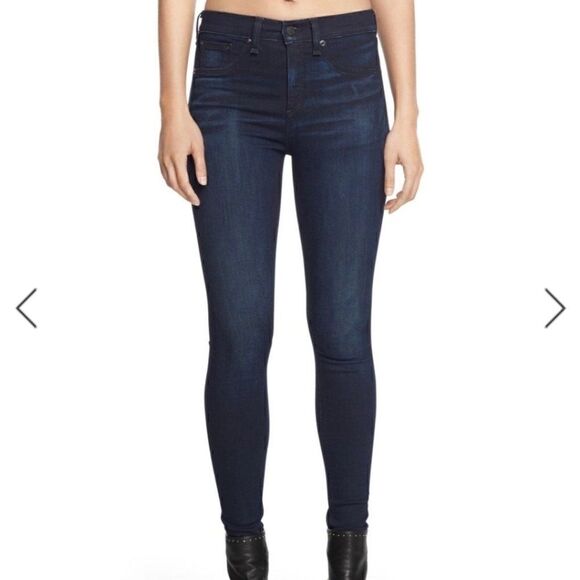RAG & BONE 10-in Capri Jean in Indigo side zip - Picture 1 of 9